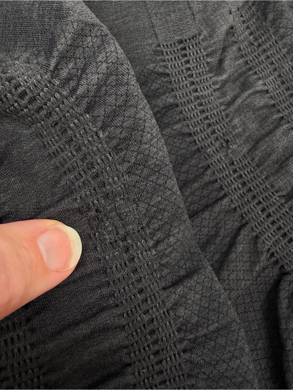Lululemon In The Flow Crop II Heathered Deep Coal Sz 6 - Picture 15 of 16